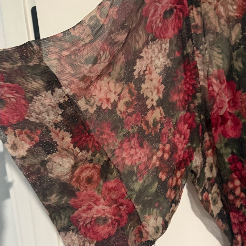 Johnny Was - Jade Floral Maxi Dress - Red and Black - Picture 3 of 8